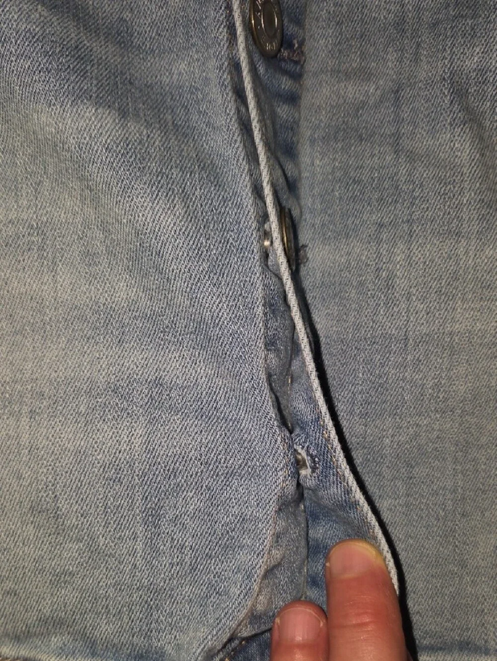 American Eagle Outfitters Light Blue Button-Front Denim A-Line Skirt
